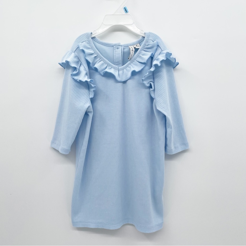 Janie and Jack Girl's Ruffle Ribbed Top